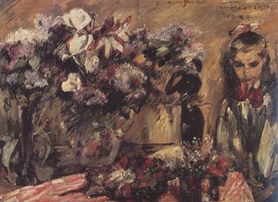 Lovis Corinth Wilhelmine with Flowers (nn02) Norge oil painting art
